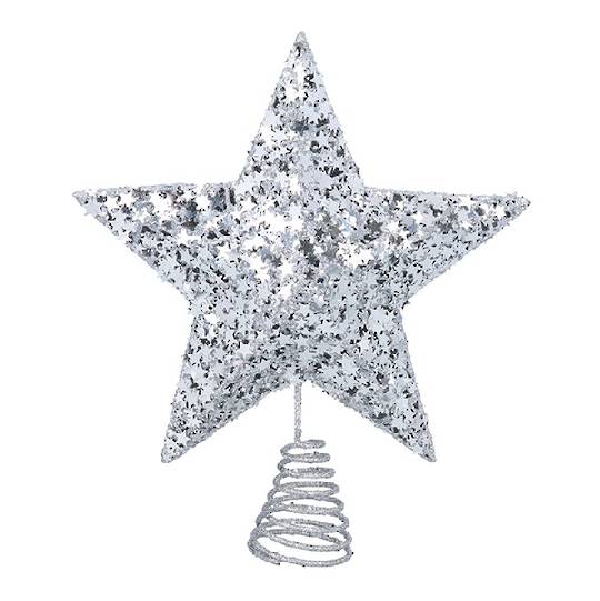 Silver Wire Confetti Star Topper 29cm *ETA NOV